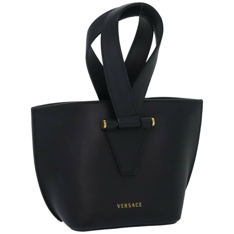【日本直送】VERSACE 手提包 皮革 2 款 黑色 正品 83933-1
