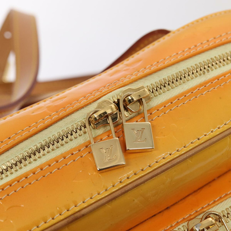 【日本直送】路易威登 Monogram Vernis Marley 雙肩包 黃色 M91040 LV 正品 ep5066-16