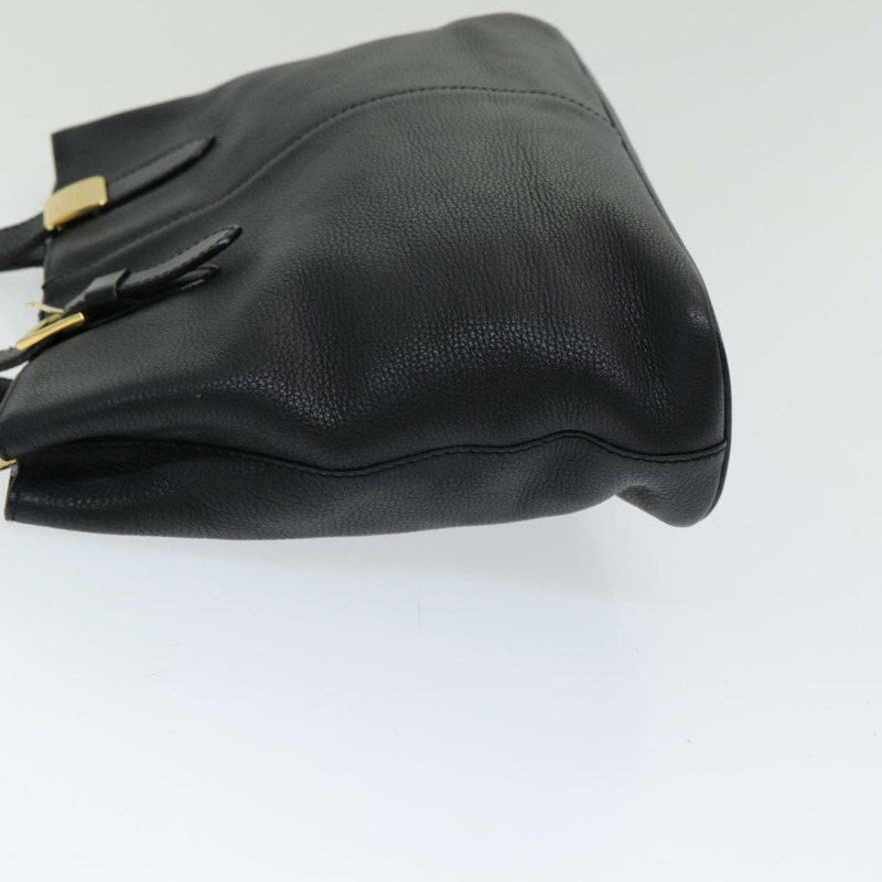 【日本直送】Burberry 手提包 黑色皮革 正品 bs16614-3