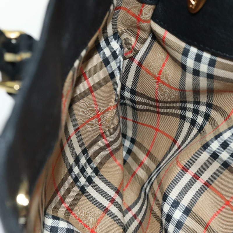 【日本直送】Burberry 手提包 黑色皮革 正品 bs16614-17