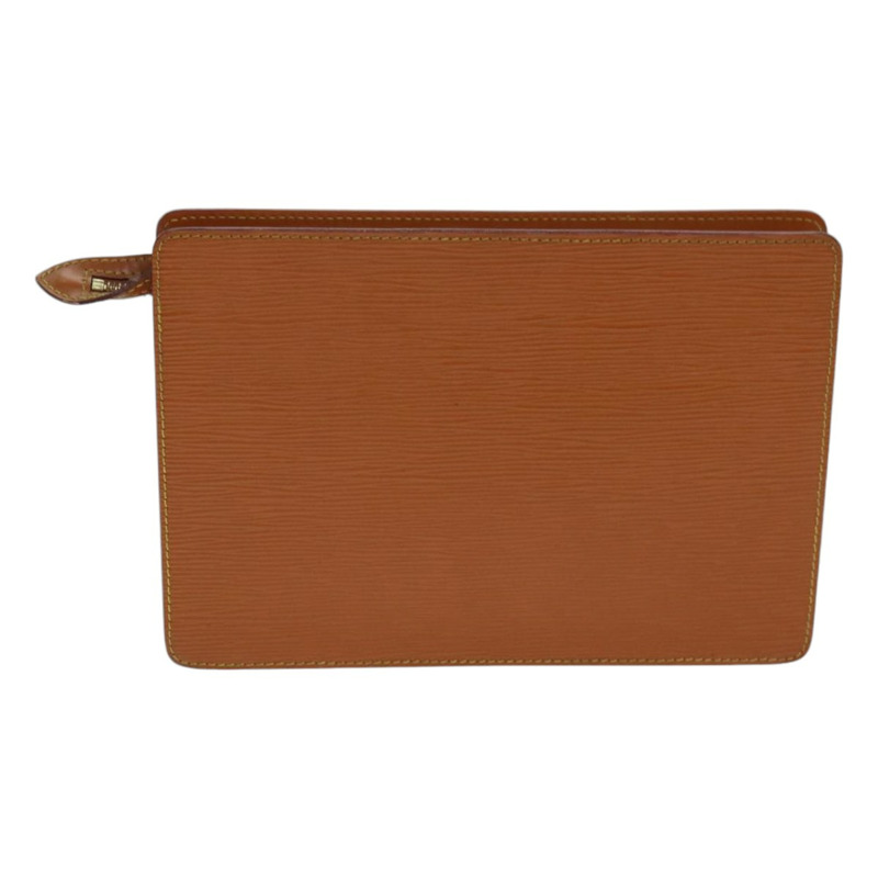 【日本直送】路易威登 Epi Pochette Homme 手拿包 棕色 Zipangu 金色 M52528 正品 86698-1