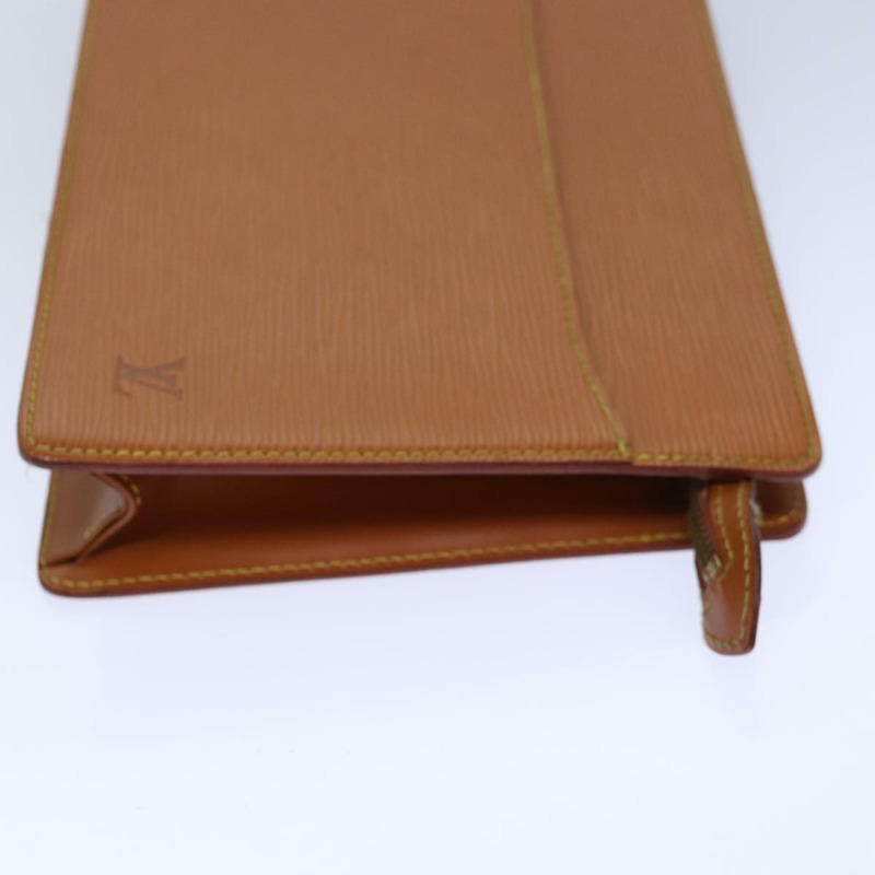 【日本直送】路易威登 Epi Pochette Homme 手拿包 棕色 Zipangu 金色 M52528 正品 86698-2