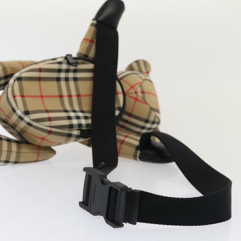 【日本直送】BURBERRY Nova 格紋肩背包 帆布 米色 正品 86482A-6