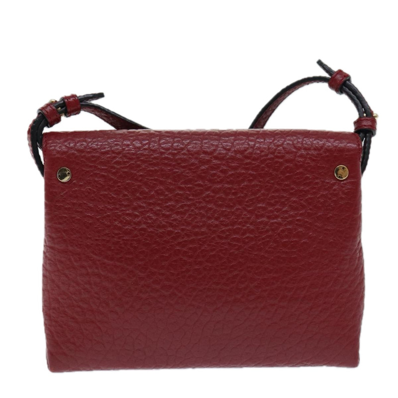 【日本直送】BURBERRY 單肩包 皮革 紅金色 正品 85765-1