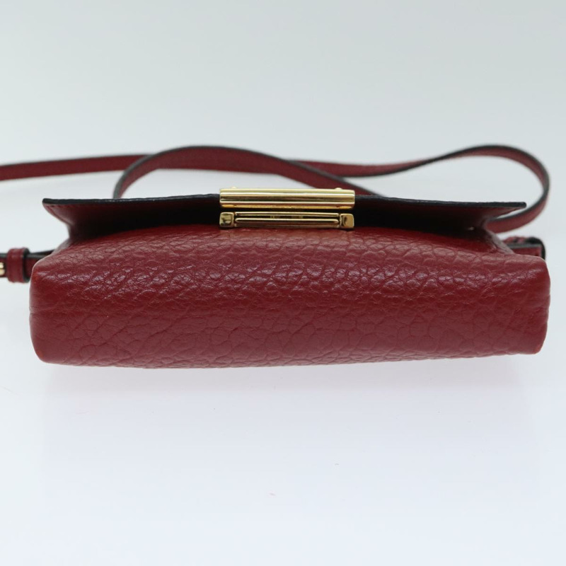 【日本直送】BURBERRY 單肩包 皮革 紅金色 正品 85765-4