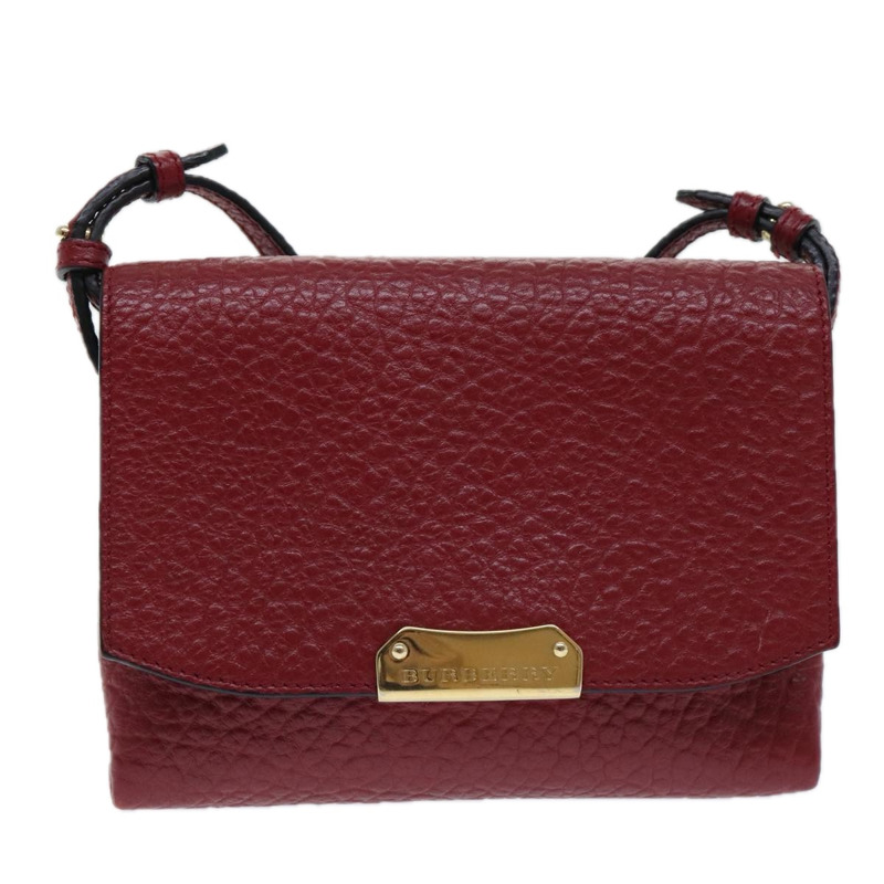 【日本直送】BURBERRY 單肩包 皮革 紅金色 正品 85765-12