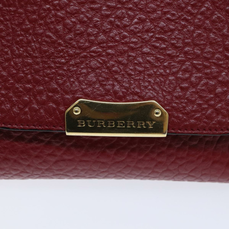 【日本直送】BURBERRY 單肩包 皮革 紅金色 正品 85765-16
