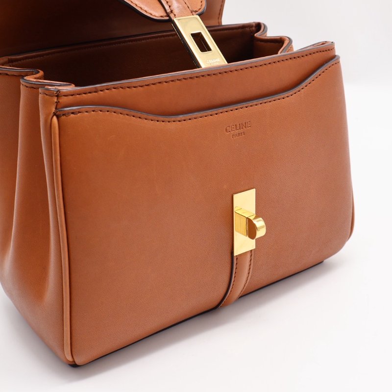 CELINE 經典小牛皮16 - 小號焦糖棕-1