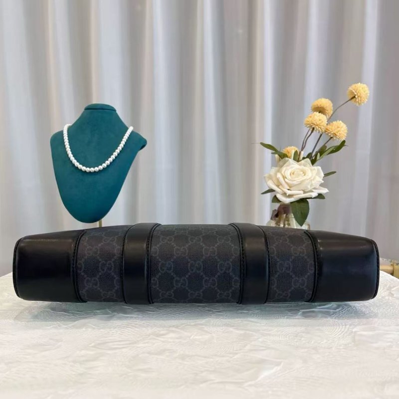 Gucci 黑色老花手提斜背公事包黑標 99新 36*28*7-2