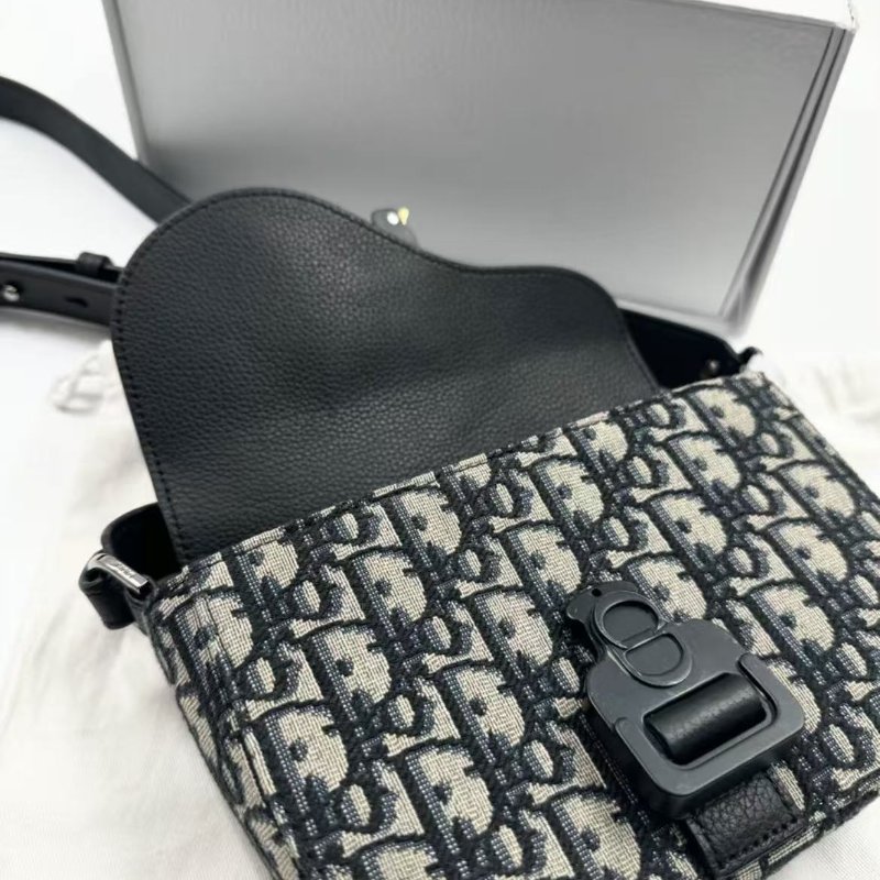 全新Dior oblique 老花馬鞍包 男女同款 配件盒子塵袋-3