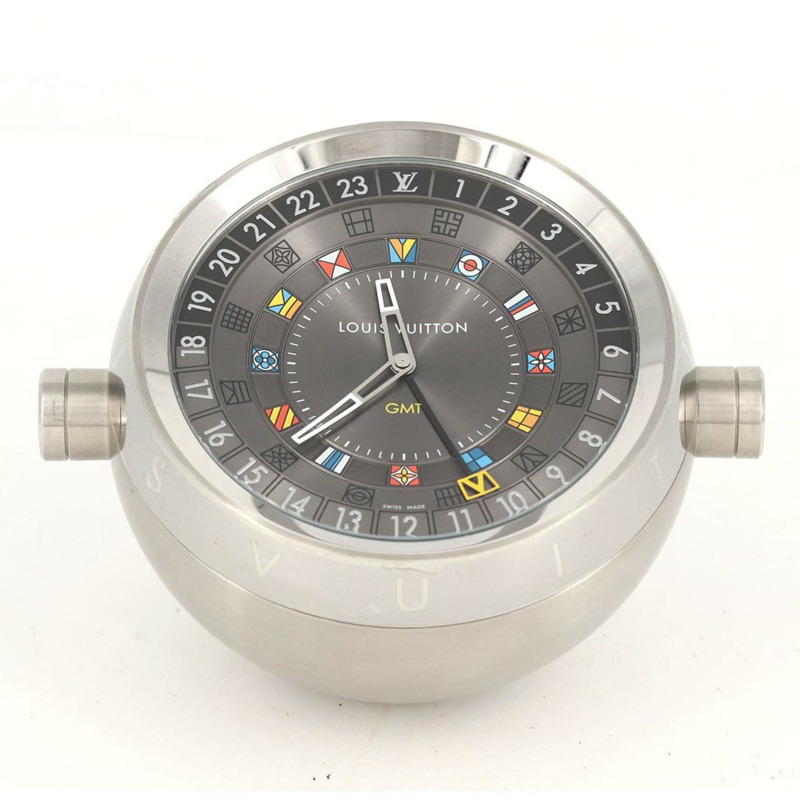 路易威登 Tambour 雙時製座鐘 Trunk Q1Q030 SS 腕錶石英錶-0