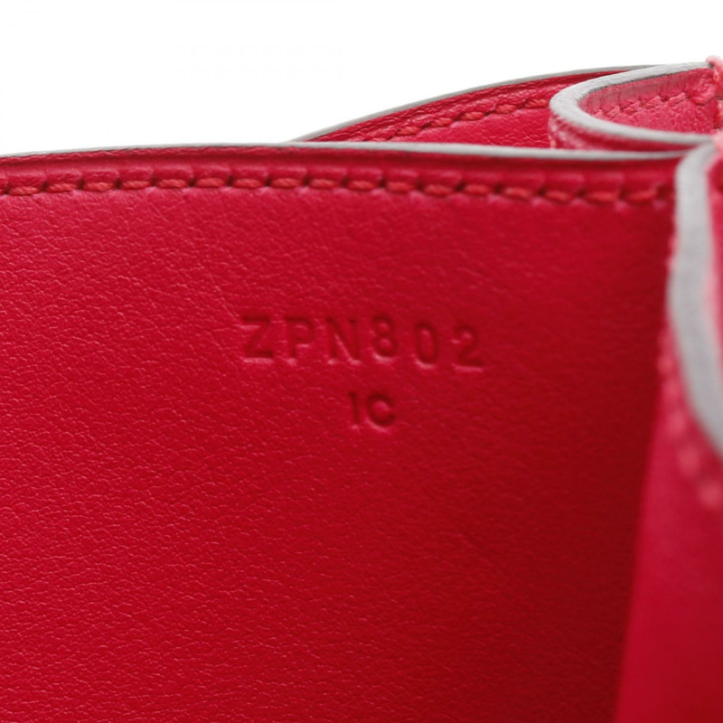 HERMES Constance 3 24 肩背包 Z Toile H Berline Swift 米色玫瑰色震撼-4