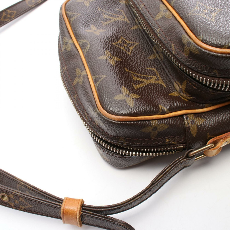 LOUIS VUITTON Amazon 單肩斜背包 M45236 Monogram 皮革棕色二手-8