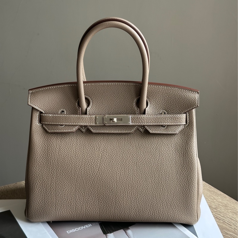 ˗ˏˋ溢出屏幕的高級感º· 𓈒꙳ ˖ Hermès 閒置典藏品 全膠膜未撕 Birkin30 大象灰x銀釦 Togo牛皮 鉑金包-1