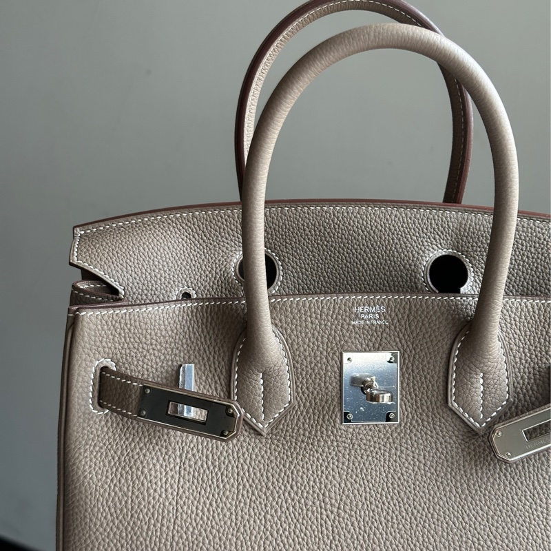 ˗ˏˋ溢出屏幕的高級感º· 𓈒꙳ ˖ Hermès 閒置典藏品 全膠膜未撕 Birkin30 大象灰x銀釦 Togo牛皮 鉑金包-3