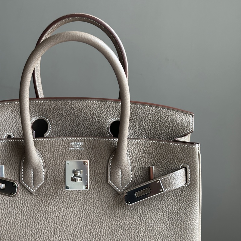 ˗ˏˋ溢出屏幕的高級感º· 𓈒꙳ ˖ Hermès 閒置典藏品 全膠膜未撕 Birkin30 大象灰x銀釦 Togo牛皮 鉑金包-4