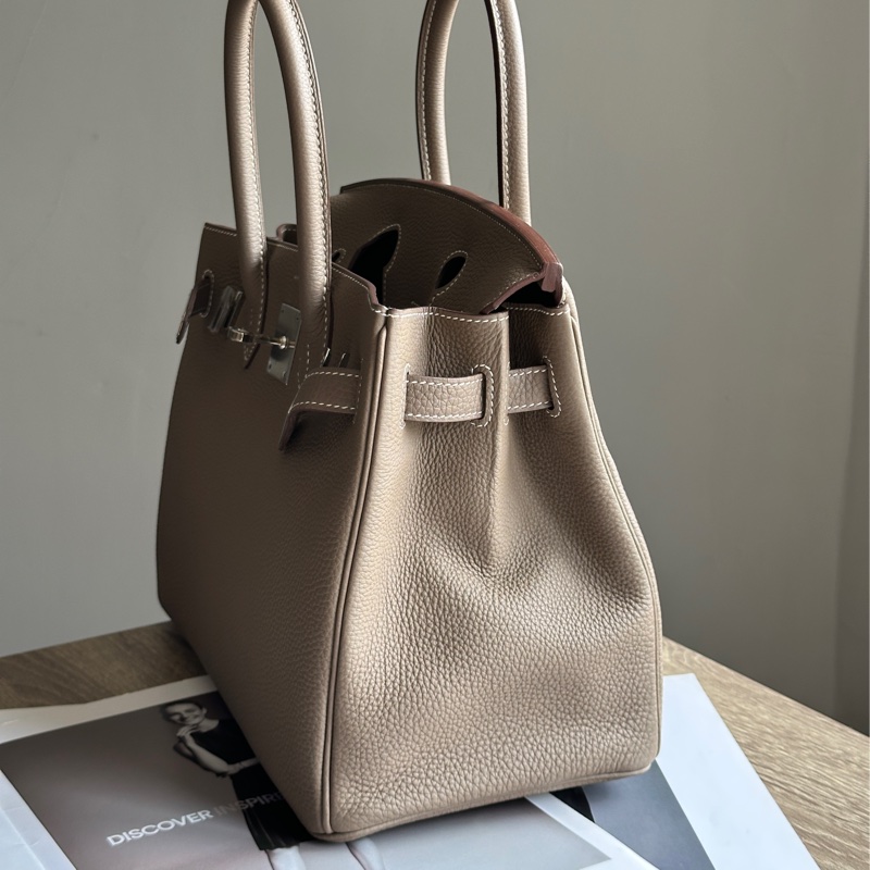 ˗ˏˋ溢出屏幕的高級感º· 𓈒꙳ ˖ Hermès 閒置典藏品 全膠膜未撕 Birkin30 大象灰x銀釦 Togo牛皮 鉑金包-5