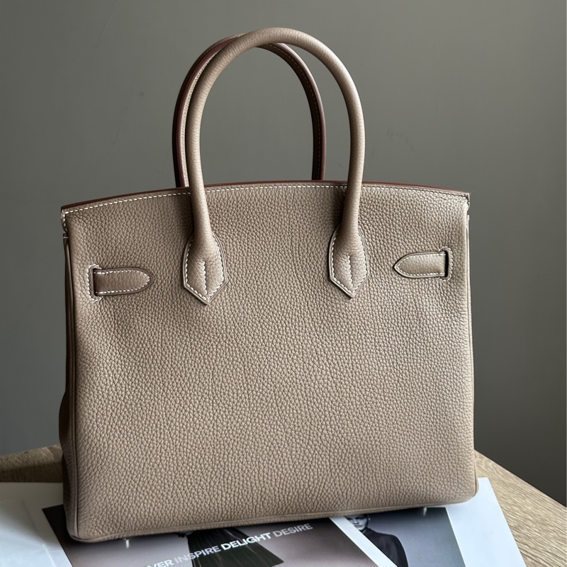 ˗ˏˋ溢出屏幕的高級感º· 𓈒꙳ ˖ Hermès 閒置典藏品 全膠膜未撕 Birkin30 大象灰x銀釦 Togo牛皮 鉑金包-6