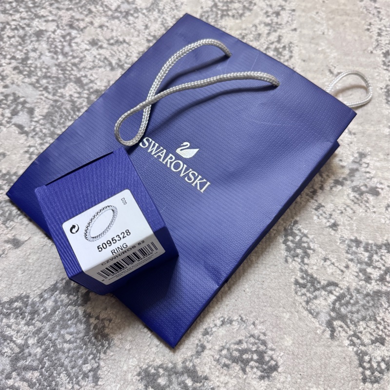（七夕優惠）專櫃正品SWAROVSKI 玫瑰金線戒 尺寸52號 95新-6