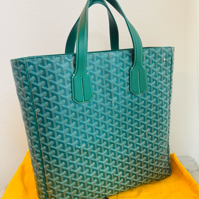 GOYARD綠色直式手提包-0