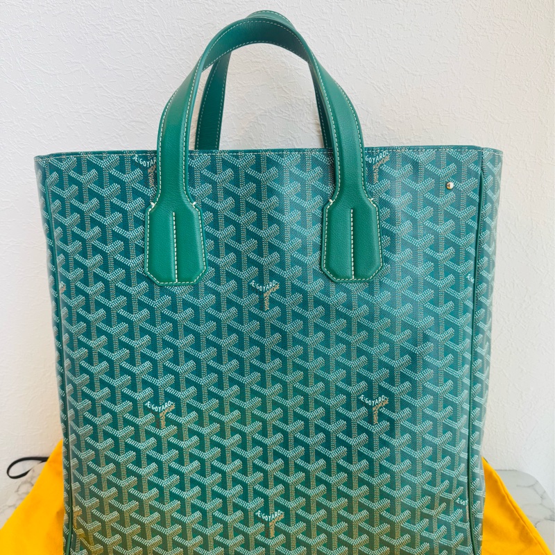 GOYARD綠色直式手提包-1