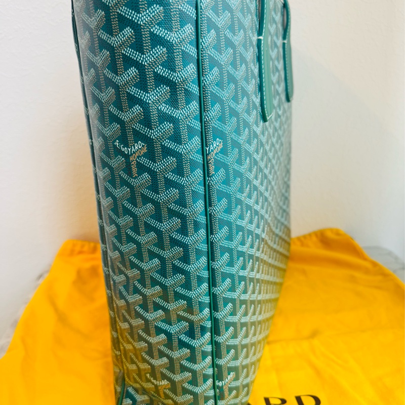 GOYARD綠色直式手提包-3