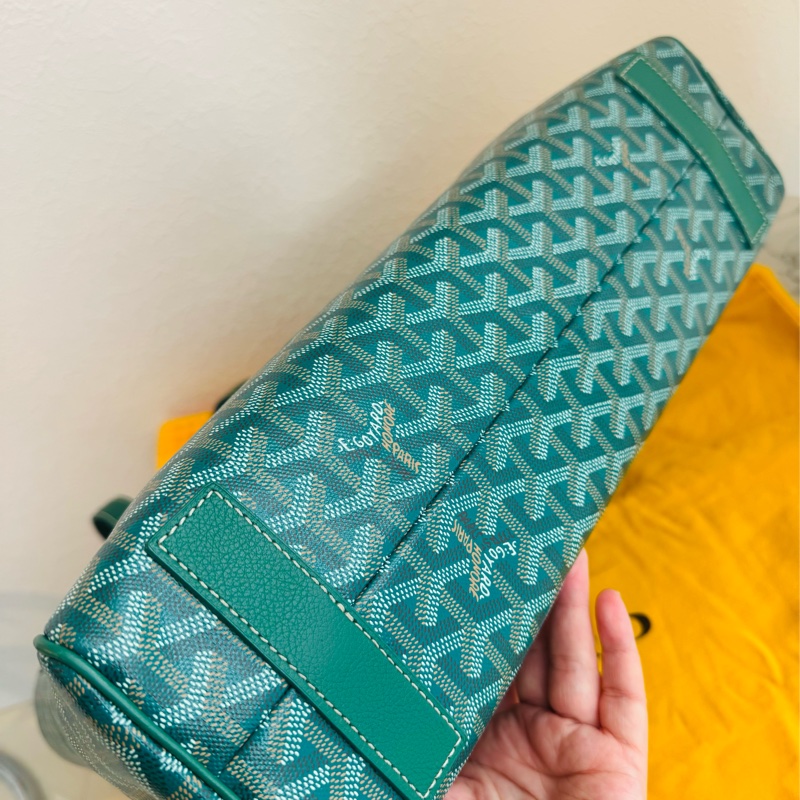 GOYARD綠色直式手提包-4