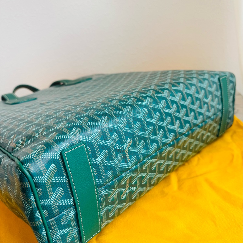 GOYARD綠色直式手提包-5