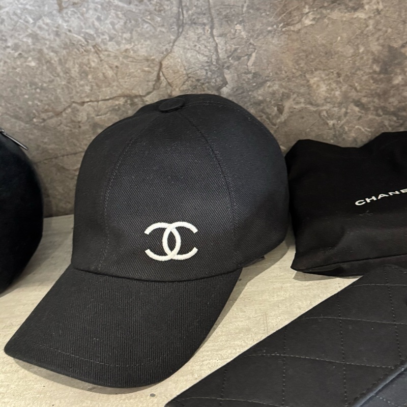 CHANEL 香奈兒棒球帽-25年款時髦鴨舌帽/黑色刺繡 New-9
