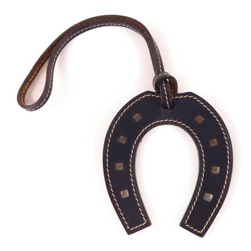 HERMES Swift皮革Paddock Horseshoe Charm掛飾-0