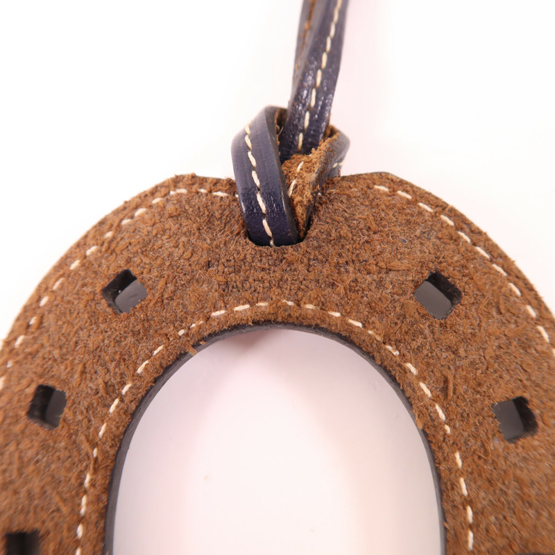 HERMES Swift皮革Paddock Horseshoe Charm掛飾-4