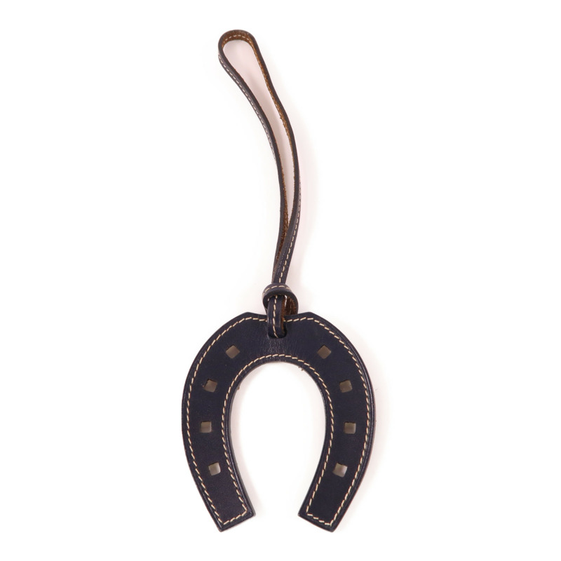 HERMES Swift皮革Paddock Horseshoe Charm掛飾-5