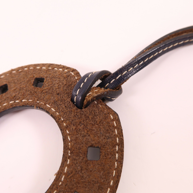 HERMES Swift皮革Paddock Horseshoe Charm掛飾-7