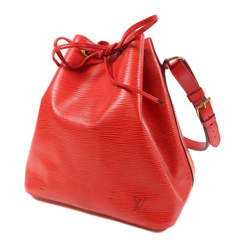 LOUIS VUITTON Epi Petit Noe金扣肩背袋紅色-2