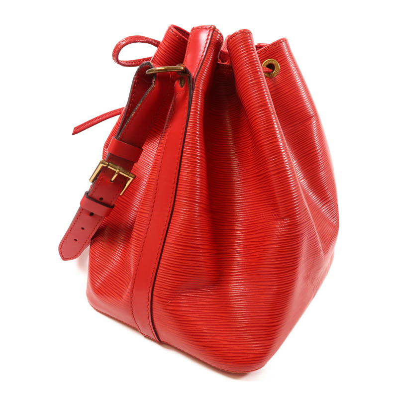 LOUIS VUITTON Epi Petit Noe金扣肩背袋紅色-3