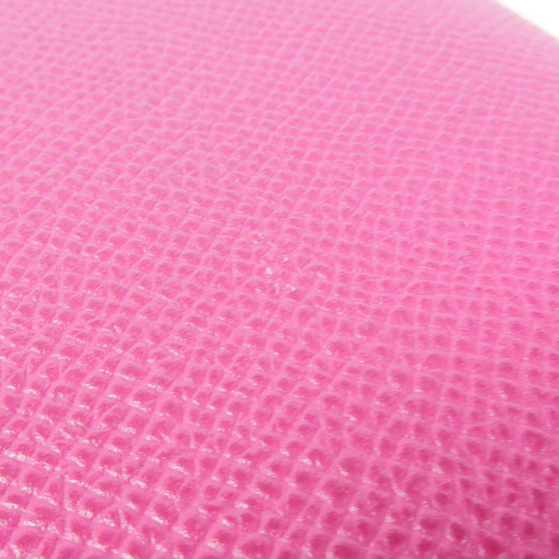 HERMES Epsom皮革Silk In Compact Wallet銀扣錢包L3 Rose Purple-11