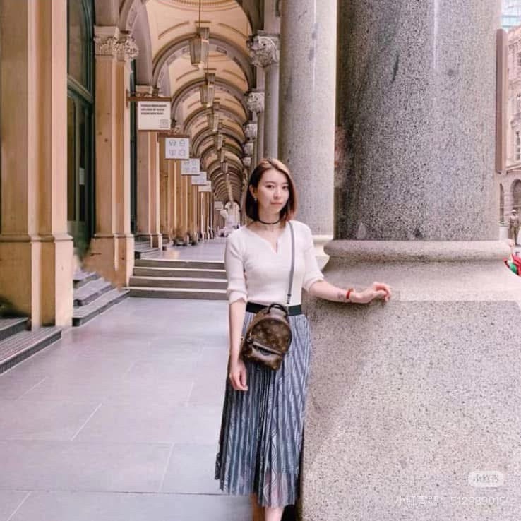 ✨售 二手真品 LV M44873 Palm Springs Mini 新版拉鏈 小書包 後背包-10