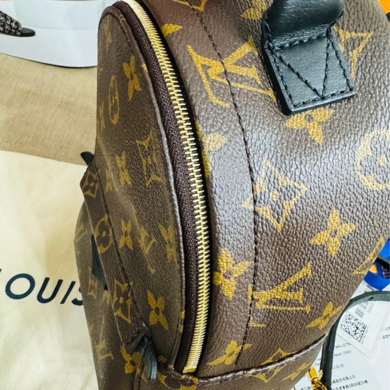 ✨售 二手真品 LV M44873 Palm Springs Mini 新版拉鏈 小書包 後背包-25