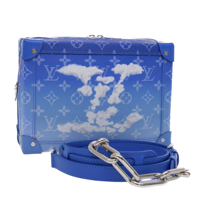 【日本直送】路易威登 Monogram Clouds Soft Trunk 肩背包 藍色 M45430 LV Auth 46350S-0