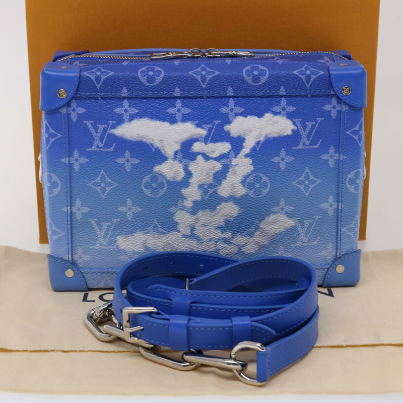 【日本直送】路易威登 Monogram Clouds Soft Trunk 肩背包 藍色 M45430 LV Auth 46350S-11