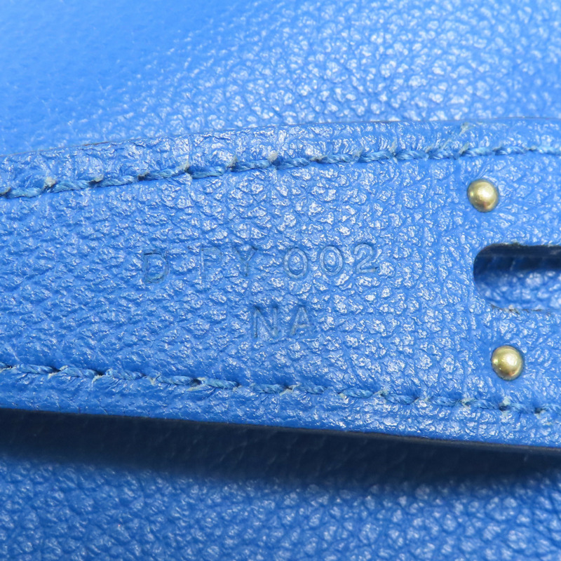 HERMES 【激減優惠】Evercolor皮革Lindy 26銀扣手挽肩背兩用袋Blue Hydra-6