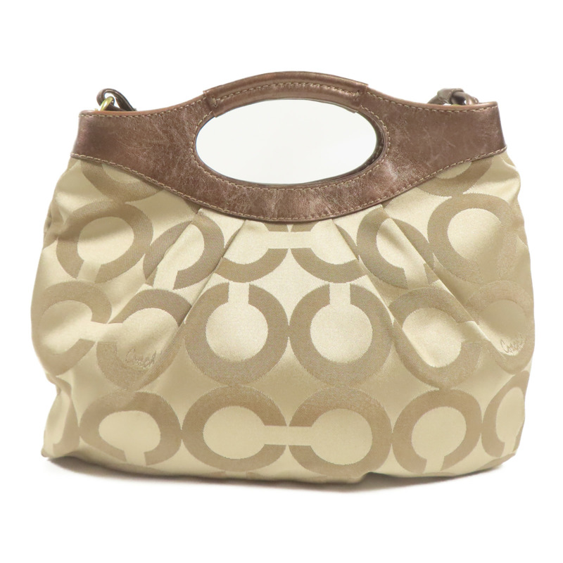 COACH 帆布Shoulder Bag金扣手挽肩背兩用袋-1