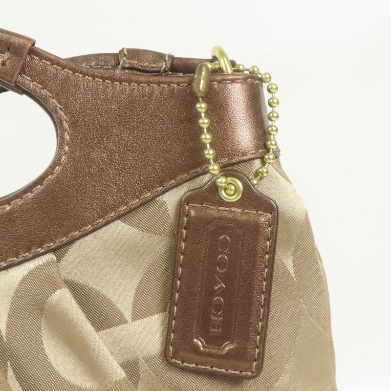 COACH 帆布Shoulder Bag金扣手挽肩背兩用袋-7