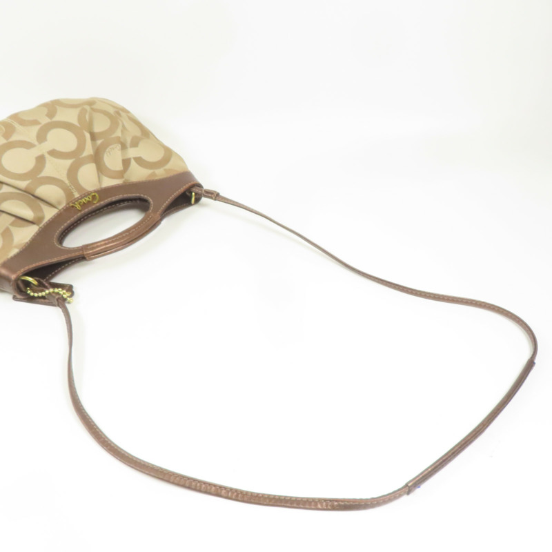 COACH 帆布Shoulder Bag金扣手挽肩背兩用袋-8