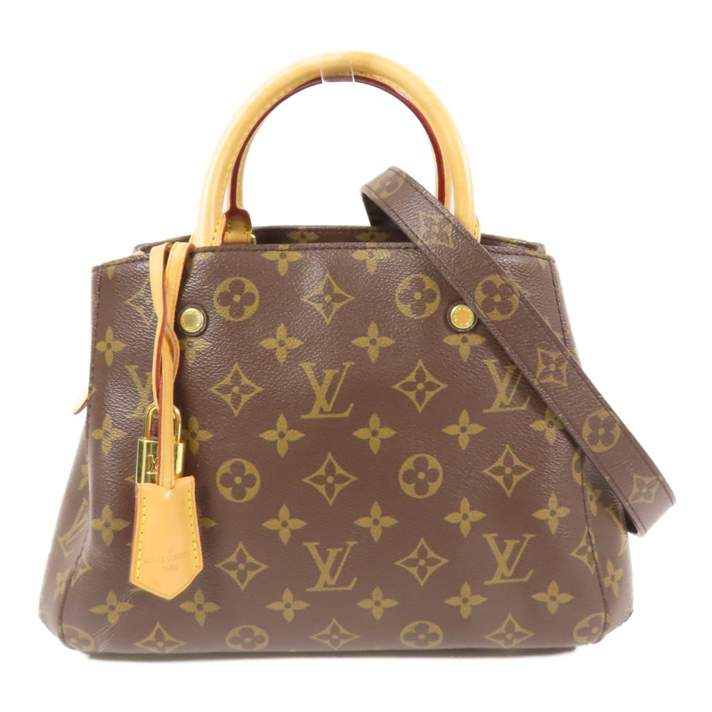 LOUIS VUITTON Monogram Montaigne BB金扣手挽肩背兩用袋-0