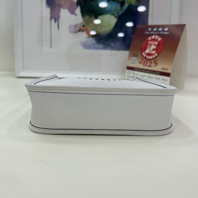 愛馬仕 Mini Evelyne 16 B刻 單肩斜挎包 新白色 金扣全套有單 HERMES mini Evelyne 16 Stamp B New White GHW full set with original receipt-7