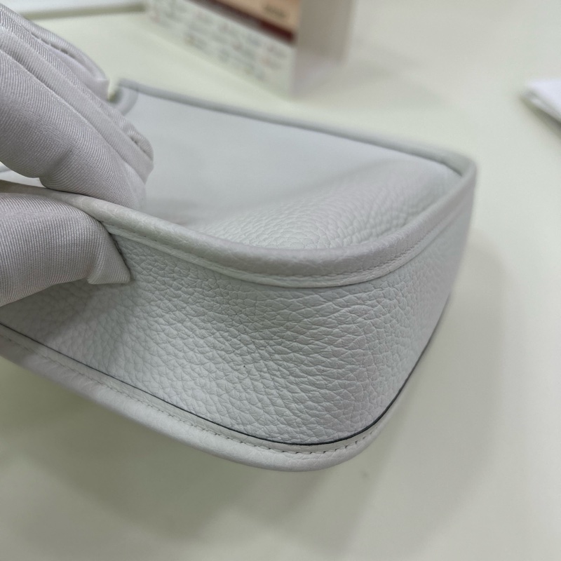 愛馬仕 Mini Evelyne 16 B刻 單肩斜挎包 新白色 金扣全套有單 HERMES mini Evelyne 16 Stamp B New White GHW full set with original receipt-10