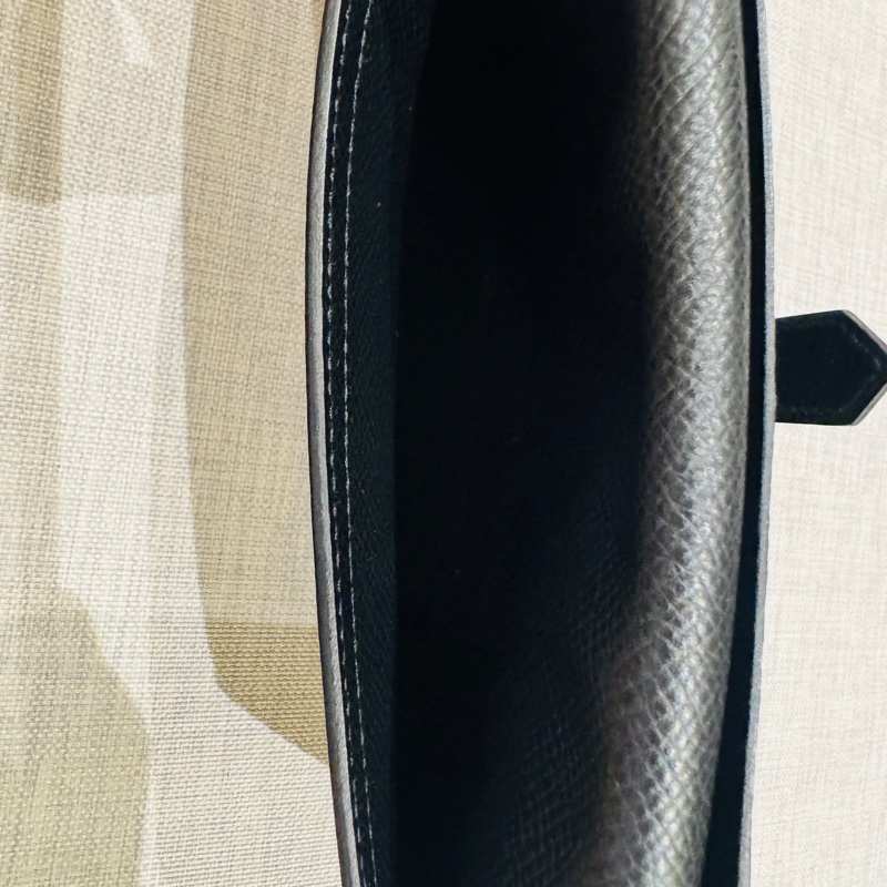 Hermes Bearn 黑色長夾金扣,原廠配件購買證明齊全-11