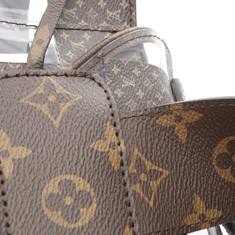 LOUIS VUITTON Christopher MM Monogram Chess Rucksack 背包 M20865 PVC 塗層帆布 棕色 透明 二手 男款-6