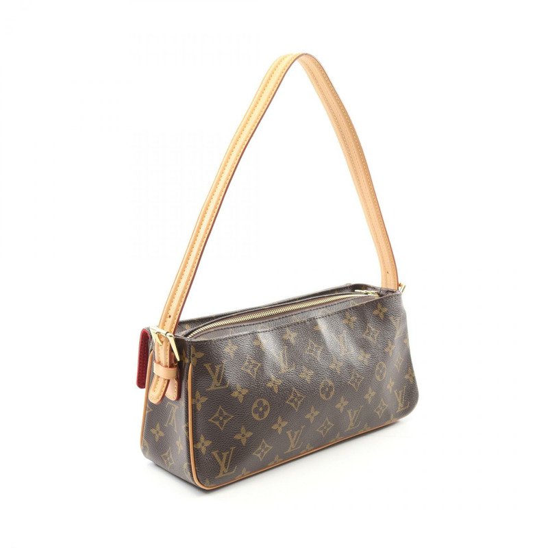LOUIS VUITTON Vivacite 中型單肩包手提包 M51164 字母帆布二手女士 LV-1